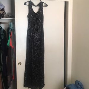 Black formal sequin dress